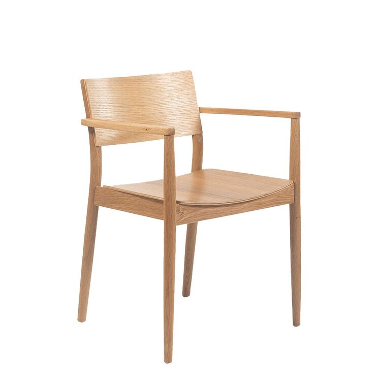 Chaise de salle à manger scandinave Iza en chêne naturel