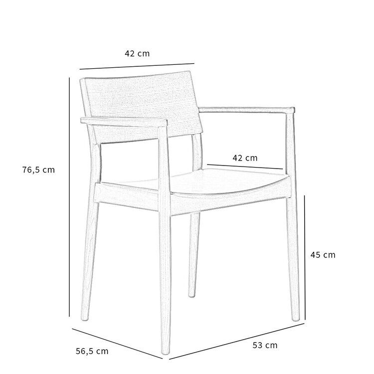 Chaise de salle à manger scandinave Iza en chêne naturel