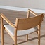 Chaise de salle à manger scandinave Juan en chêne naturel/off white
