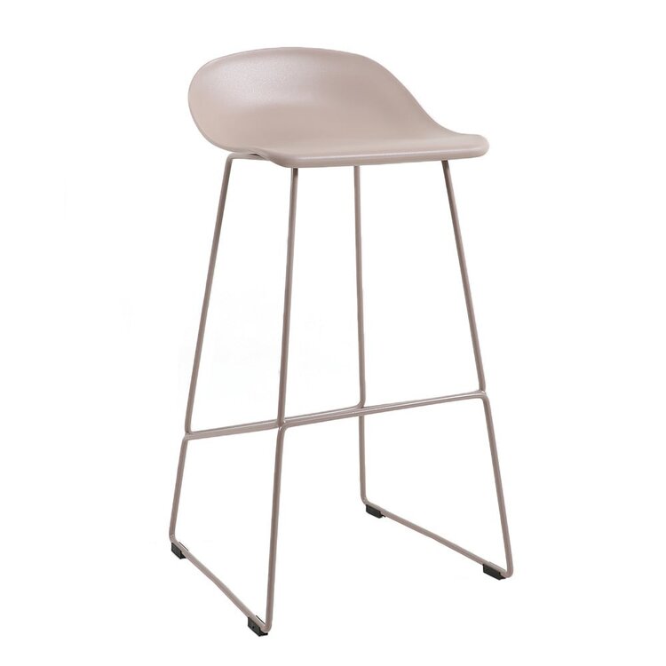 Tabouret de bar Ellen taupe design Scandinave 76 cm