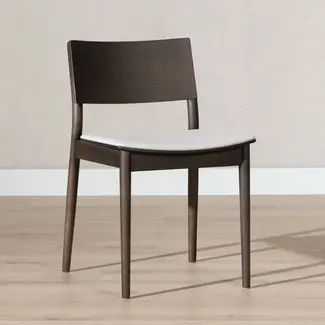 Chaise de salle à manger Elio noyer/off white