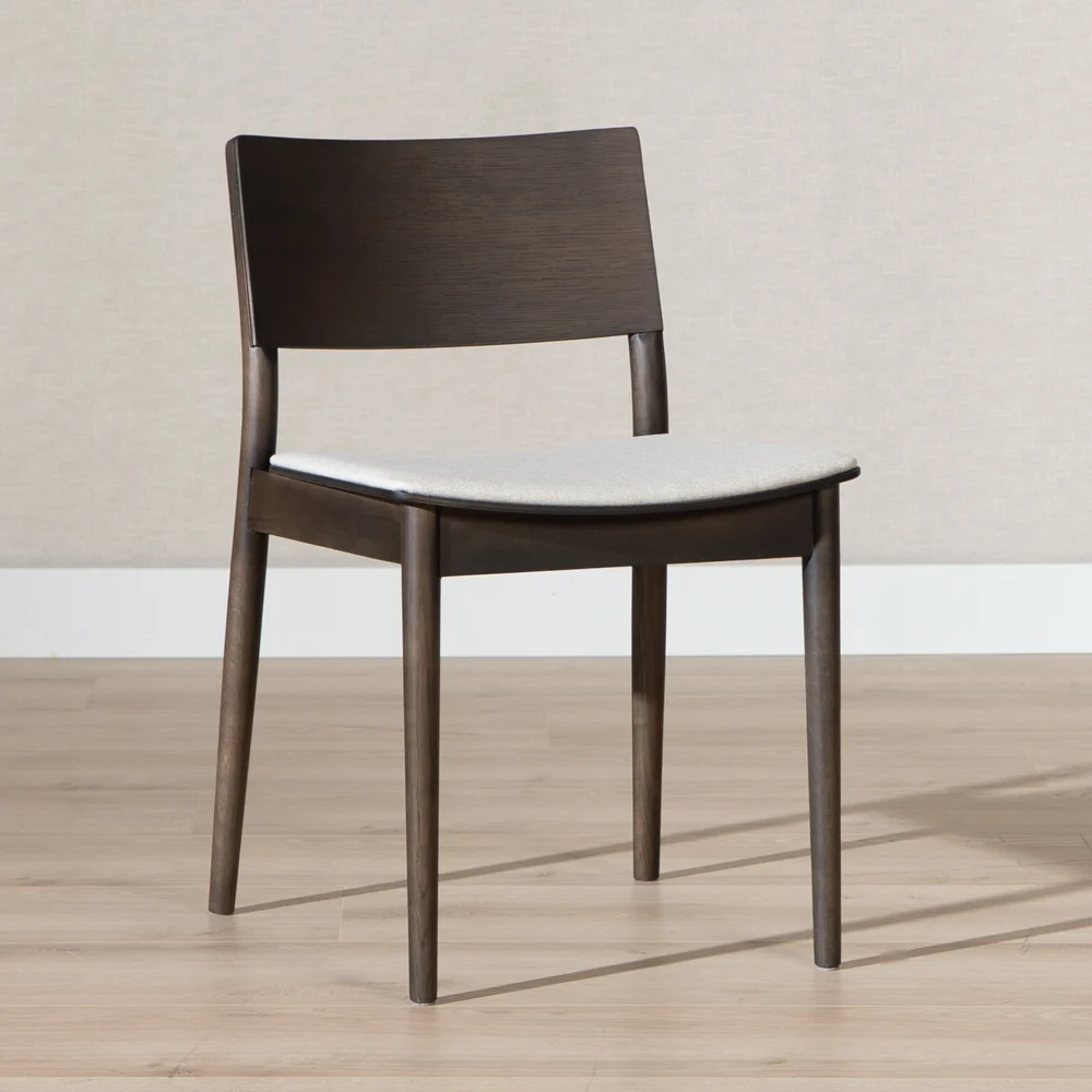 Chaise de salle à manger Elio noyer/off white