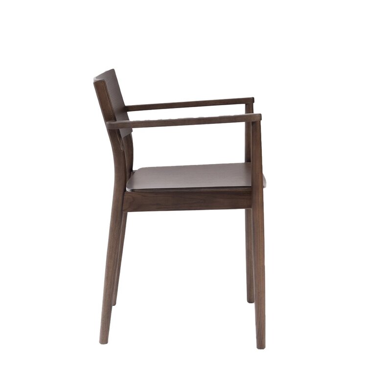 Chaise de salle à manger scandinave Iza noyer