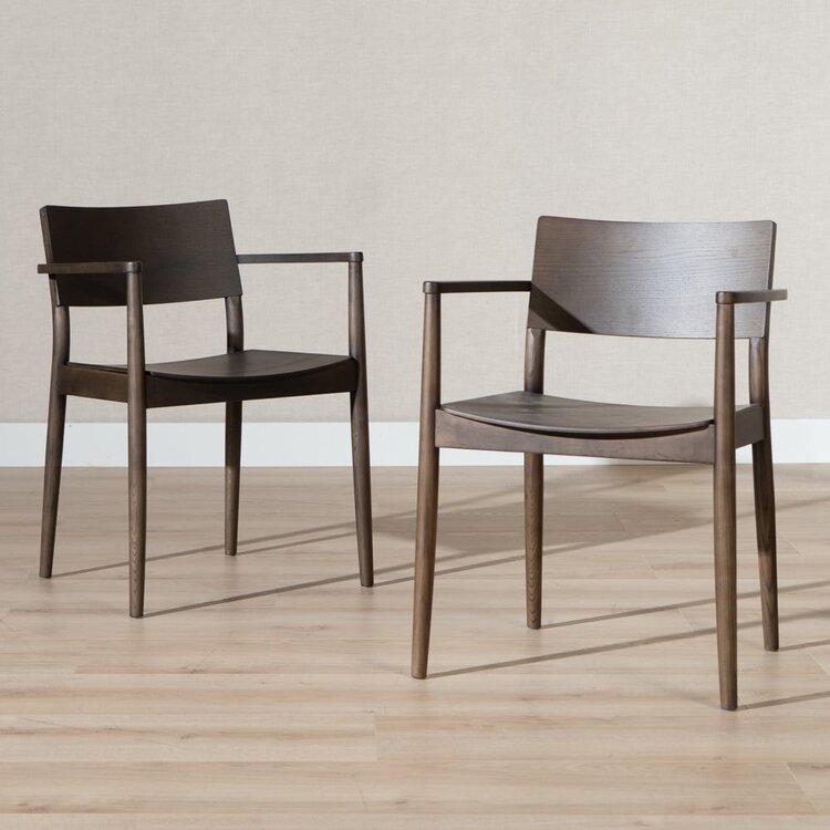 Chaise de salle à manger scandinave Iza noyer