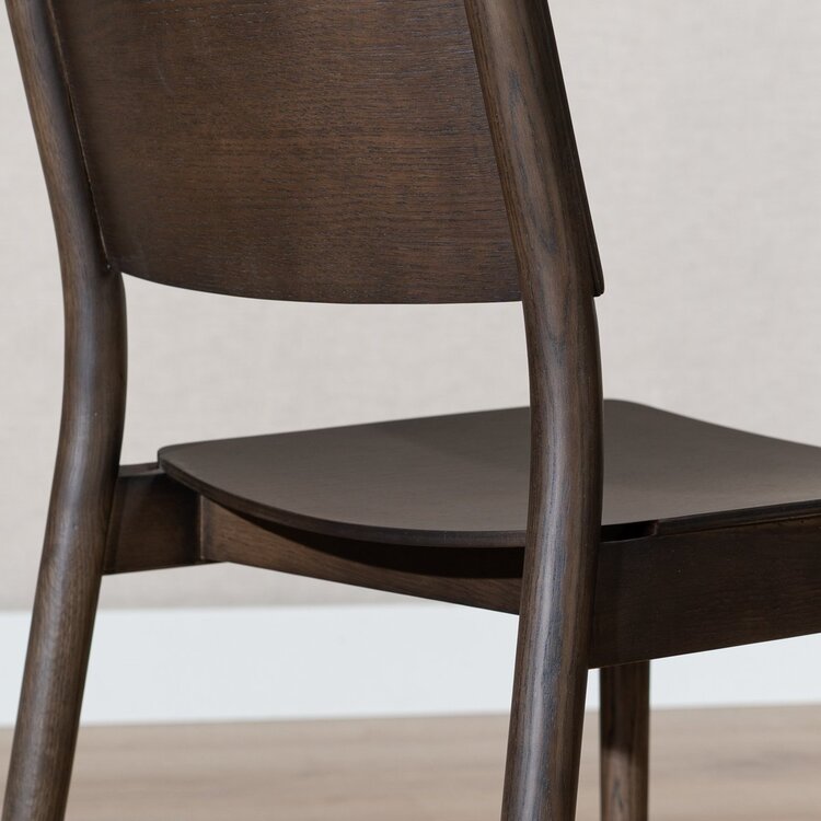 Chaise de salle à manger scandinave Juno noyer