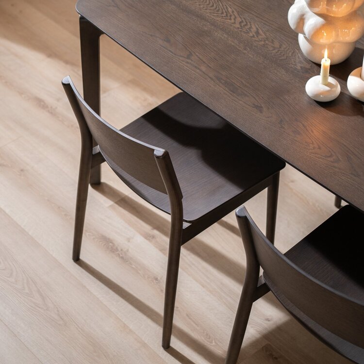 Chaise de salle à manger scandinave Juno noyer