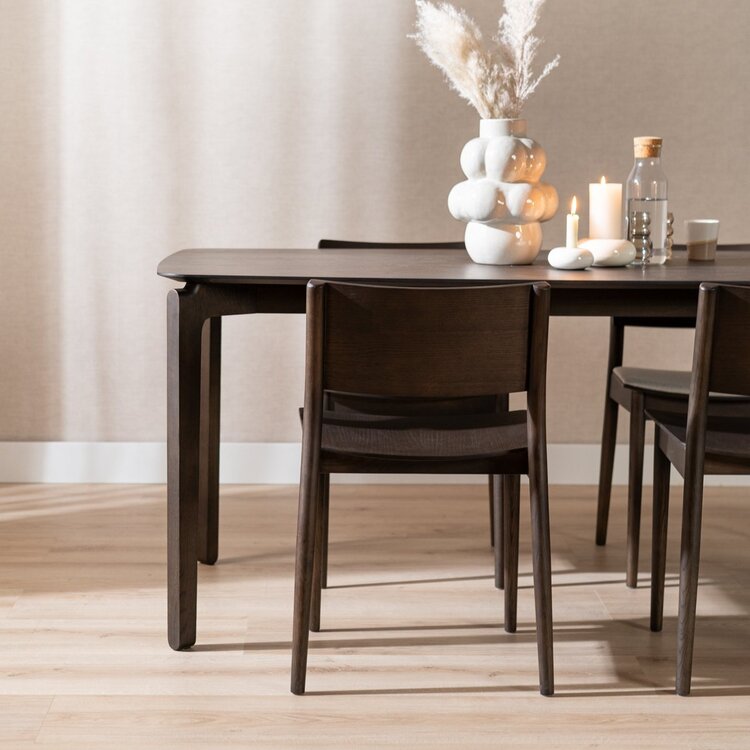 Chaise de salle à manger scandinave Juno noyer