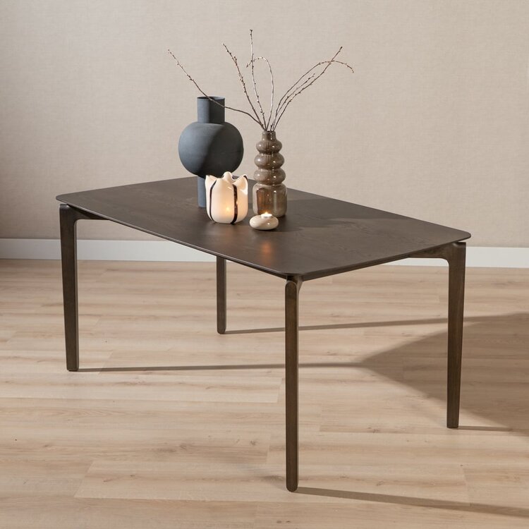 Table à manger scandinave Cala noyer 160 x 90 cm