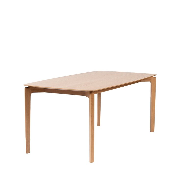 Table à manger scandinave Cala en chêne naturel 160 x 90 cm