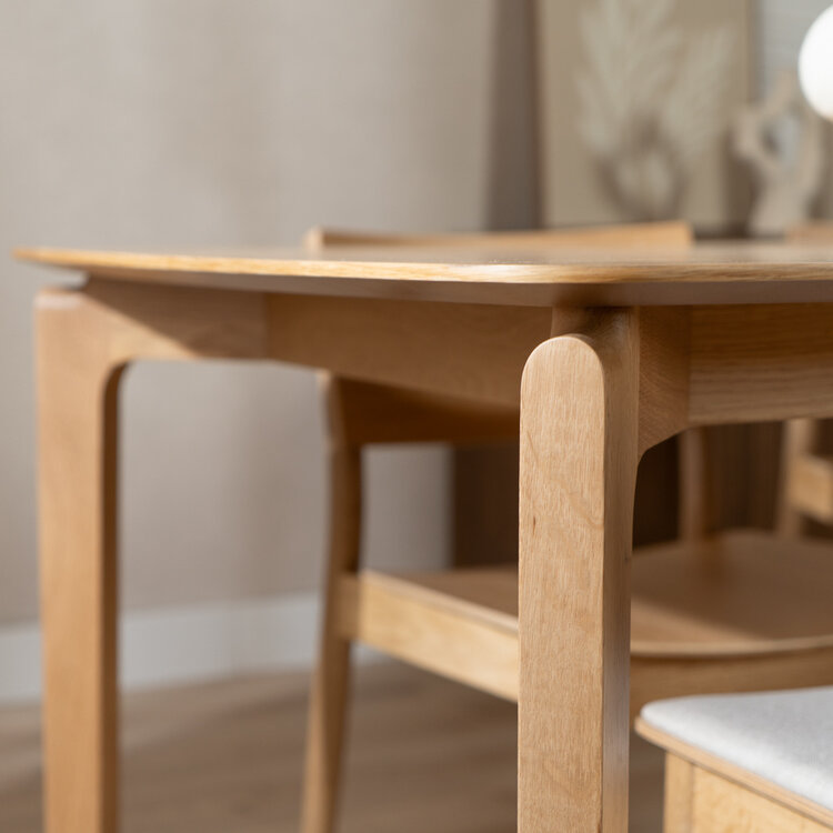 Table à manger scandinave Cala en chêne naturel 160 x 90 cm