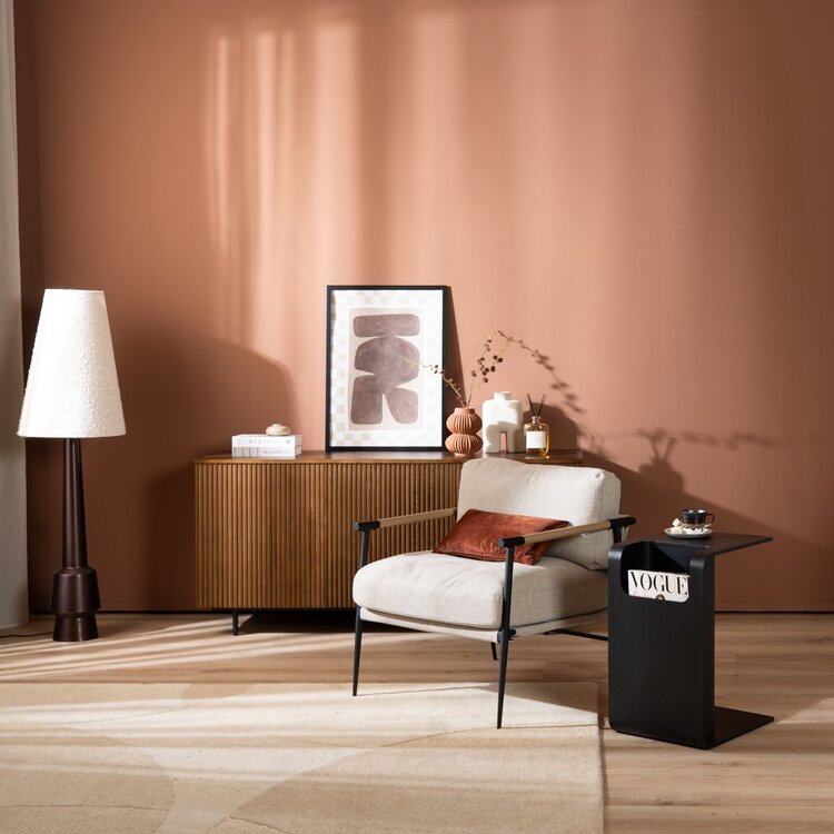 Table d’appoint / table basse scandinave Isla 60x35x45 cm noire