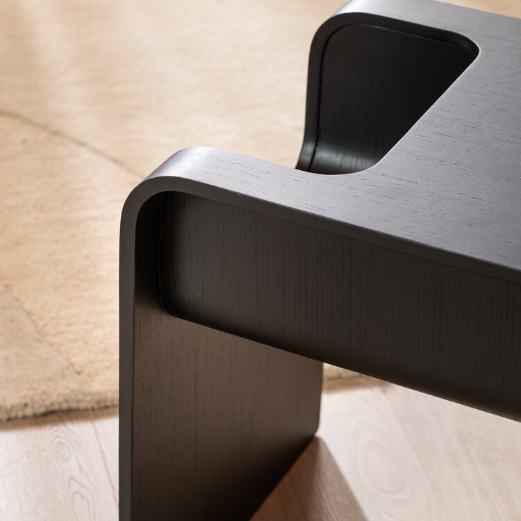 Table d’appoint / table basse scandinave Isla 60x35x45 cm noire