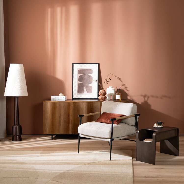 Table d’appoint / table basse scandinave Isla 60x35x45 cm noyer