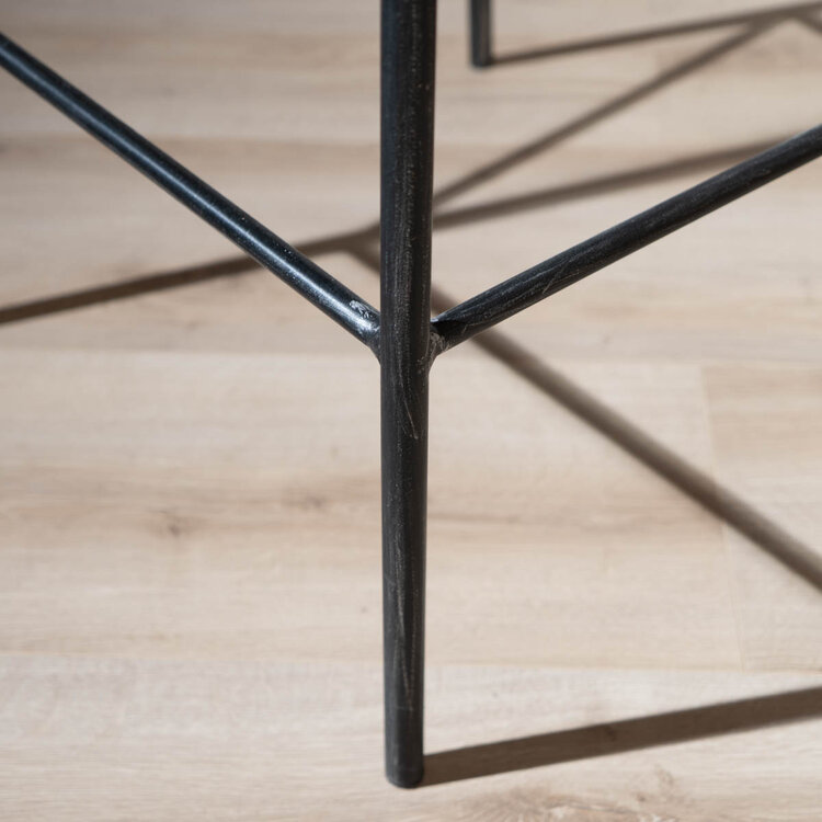 Tabouret de bar industriel Aaron anthracite 82 cm