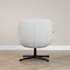 Fauteuil pivotant avec pouf Santa tissu lin blanc cassé