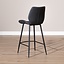 Tabouret de bar industriel Barrel cuir écologique noir/ anthracite 69 cm