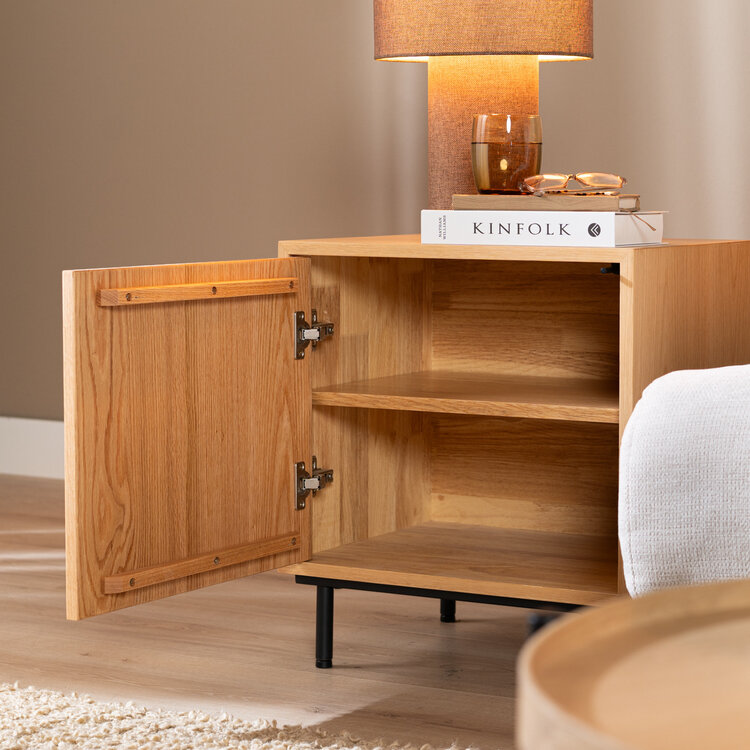 Table de chevet Shelly chêne blanc