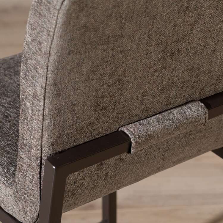 Tabouret de bar en velours Lio marron 70 cm