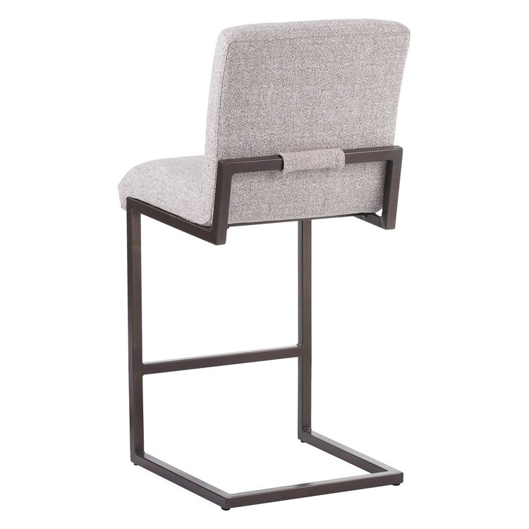 Tabouret de bar Lio mélangé blanc cassé/marron 70 cm