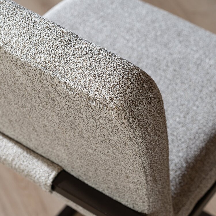 Tabouret de bar Lio mélangé blanc cassé/marron 70 cm