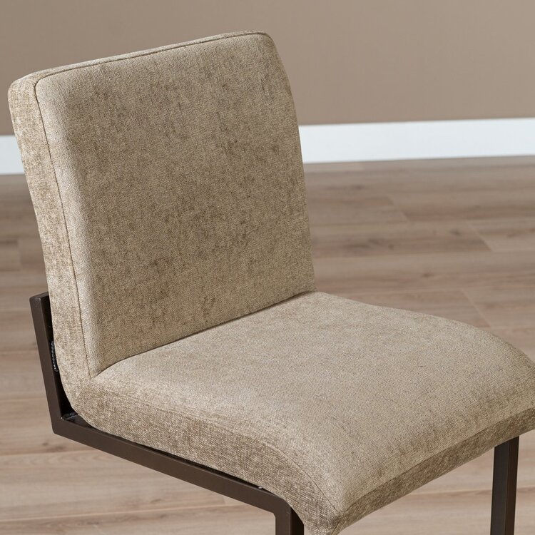 Tabouret de bar en velours Lio taupe 70 cm