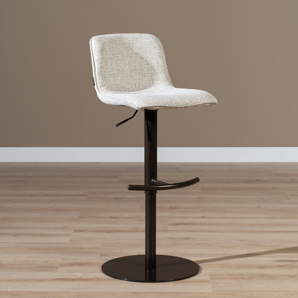 Tabouret de bar Jack mélangé blanc cassé/marron 60-82 cm