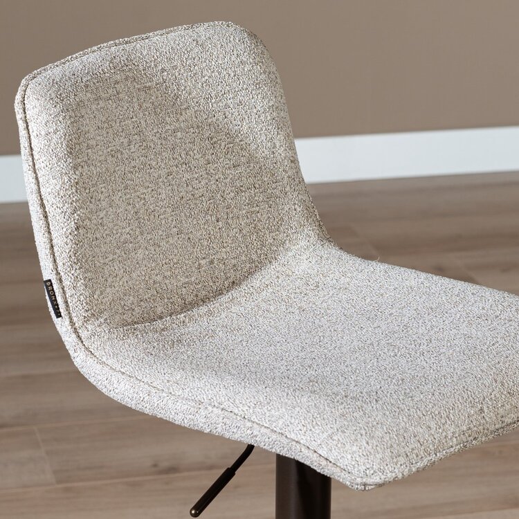 Tabouret de bar Jack mélangé blanc cassé/marron 60-82 cm