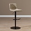Tabouret de bar en velours Jack taupe 60-82 cm