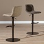 Tabouret de bar en velours Jack taupe 60-82 cm