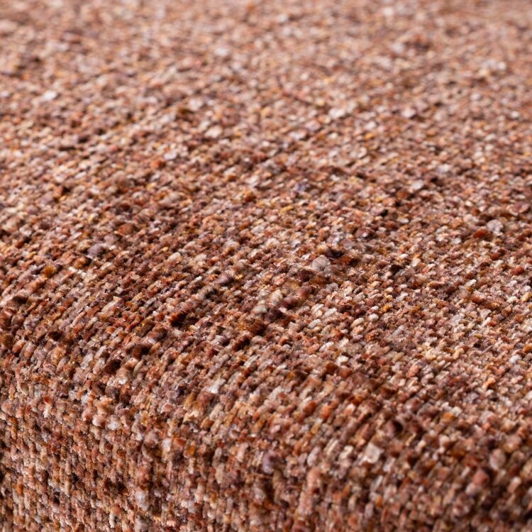 Fauteuil pivotant Lenn en chenille cuivrée