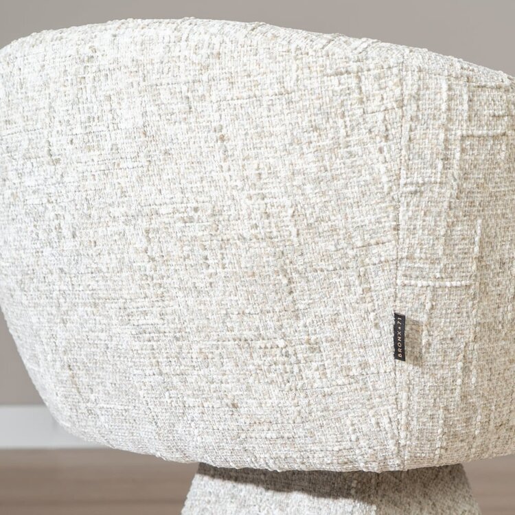 Chaise de salle à manger Lenn pivotante en chenille taupe