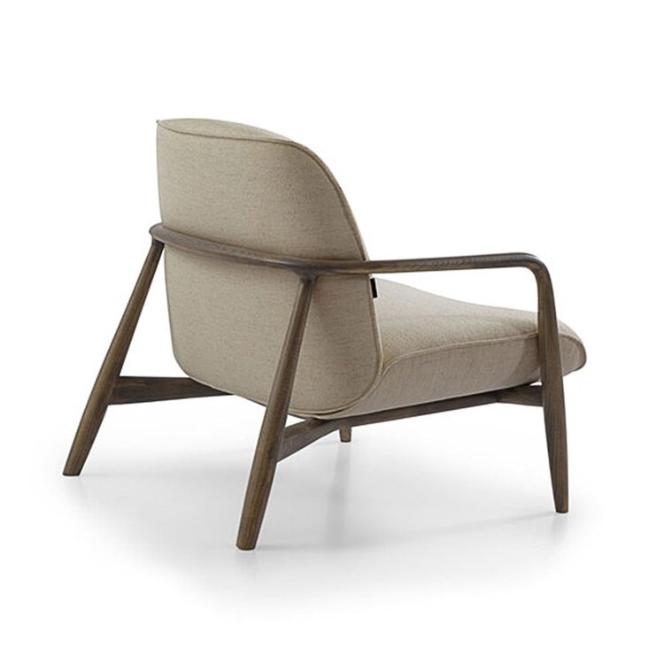 Fauteuil scandinave Vidar lin taupe