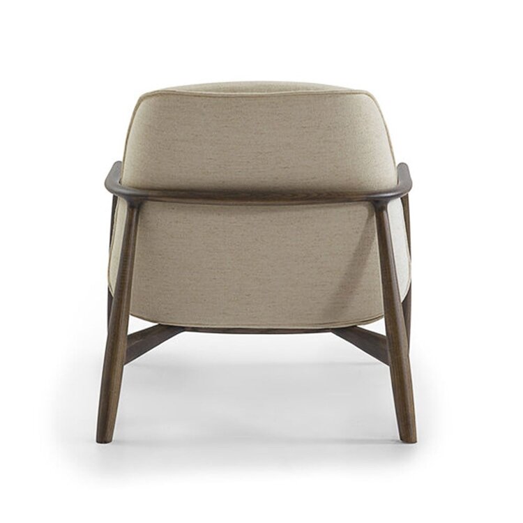 Fauteuil scandinave Vidar lin taupe