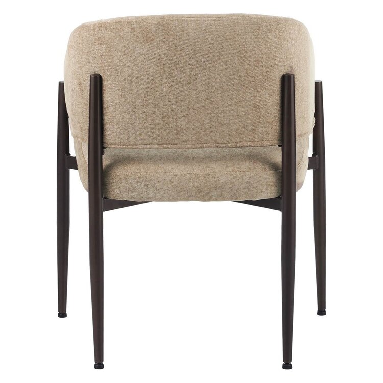 Chaise de salle à manger en velours Bret taupe