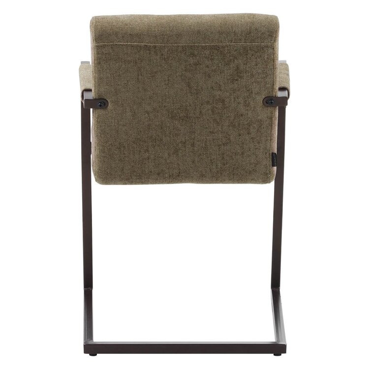 Chaise de salle à manger en velours Lio taupe