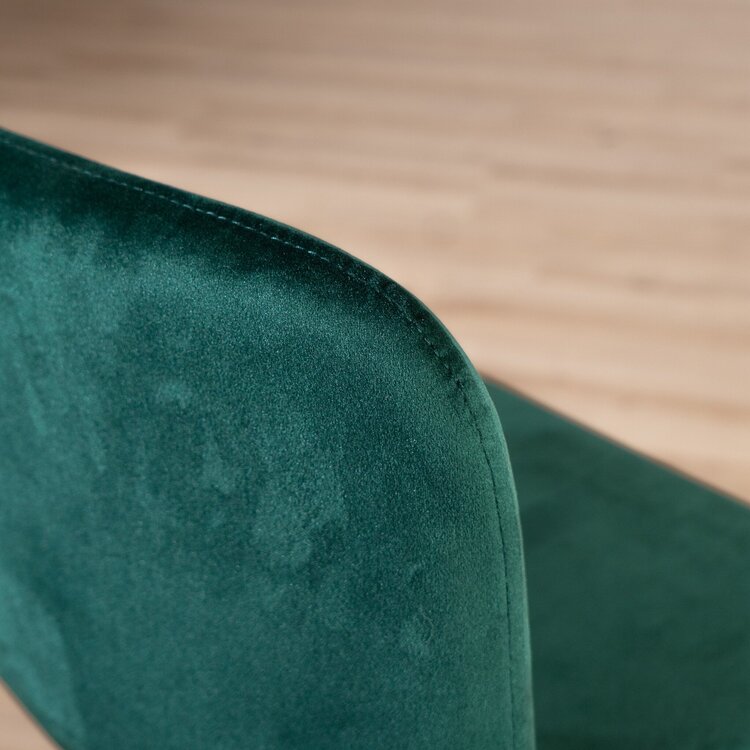 Tabouret de bar Mikky vert velours 65-78 cm