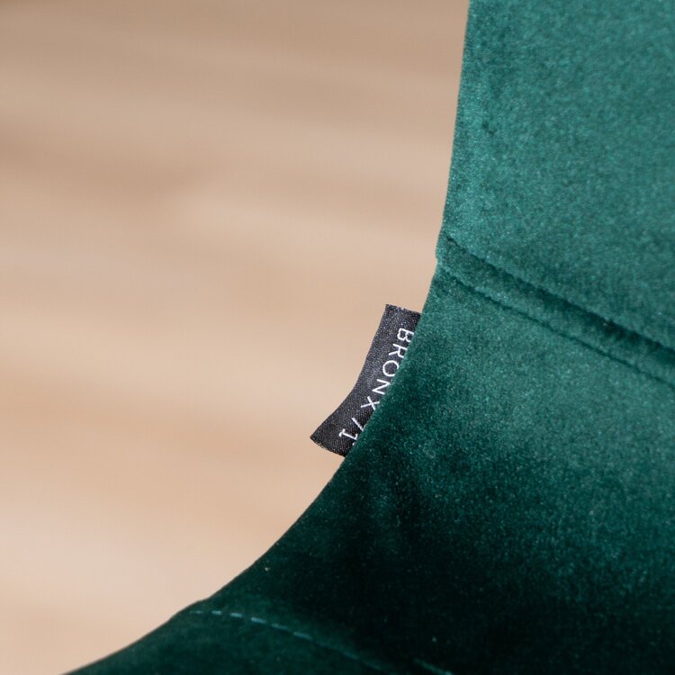 Tabouret de bar Mikky vert velours 65-78 cm