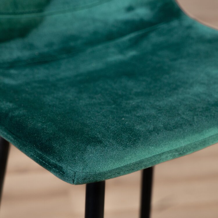 Tabouret de bar Mikky vert velours 65-78 cm