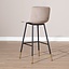 Tabouret de bar Mikky taupe velours 65-78 cm