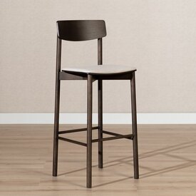 Tabouret de bar Jane noyer/off white 78,5 cm