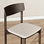 Tabouret de bar scandinave Jane noyer/off white 78,5 cm