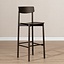 Tabouret de bar scandinave Miquel noyer 78,5 cm