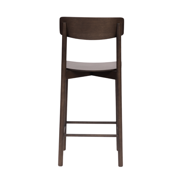 Tabouret de bar scandinave Reza noyer 68,5 cm