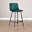 Tabouret de bar Mikky vert velours 65-78 cm