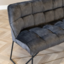 Banc de salle à manger en velours Janna anthracite 155 cm