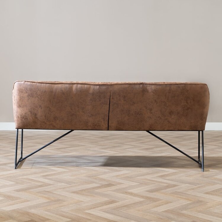 Banc de salle à manger Abel en microfibre cognac 155 cm
