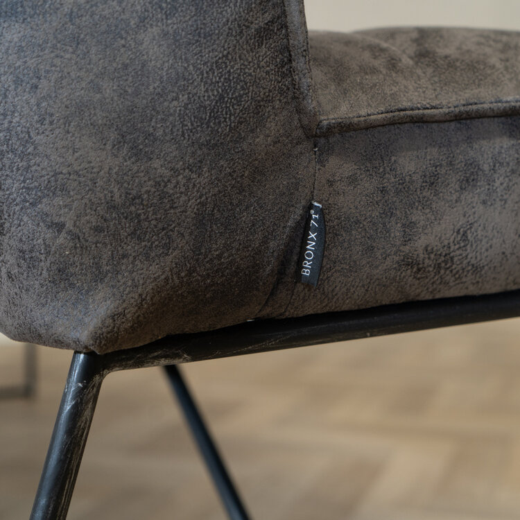 Banc de salle à manger Abel en microfibre anthracite 155 cm