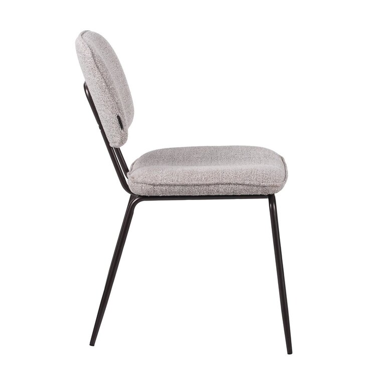 Chaise de salle à manger Javi mélangé blanc cassé/marron