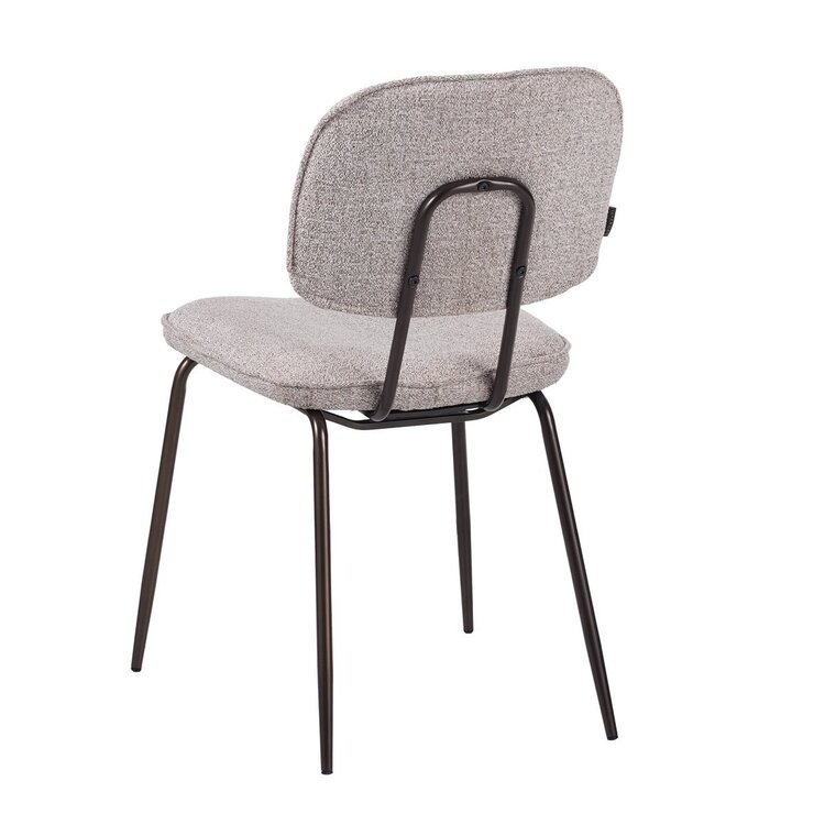 Chaise de salle à manger Javi mélangé blanc cassé/marron