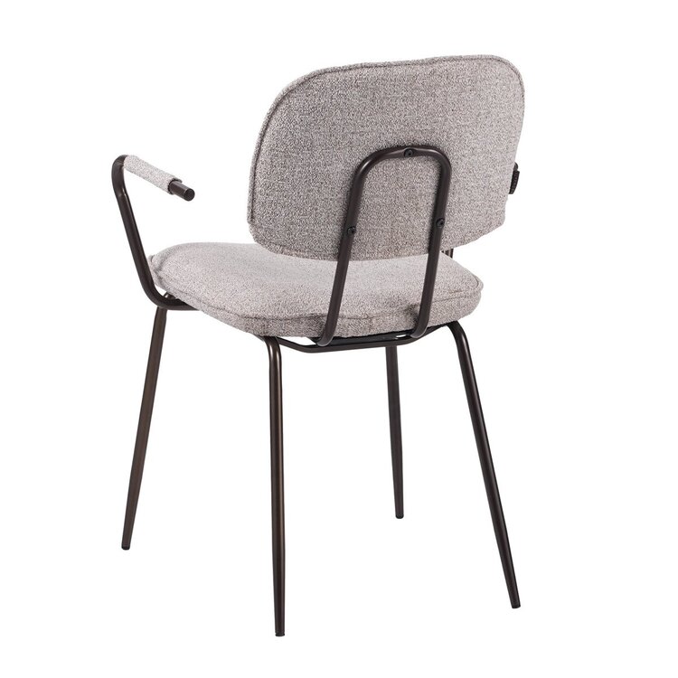 Chaise de salle à manger Jethro mélangé blanc cassé/marron